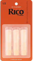 Jezičak za klarinet Rico 3 Pack 1.5 Bb Clarinet Jezičak za klarinet
