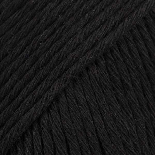 Knitting Yarn Drops Cotton Light Uni Colour 20 Black Knitting Yarn