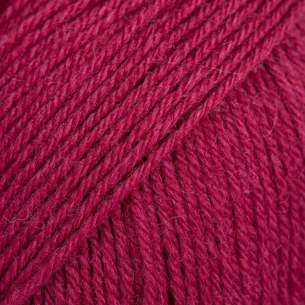 Knitting Yarn Drops Fabel Uni Colour 113 Ruby Red Knitting Yarn