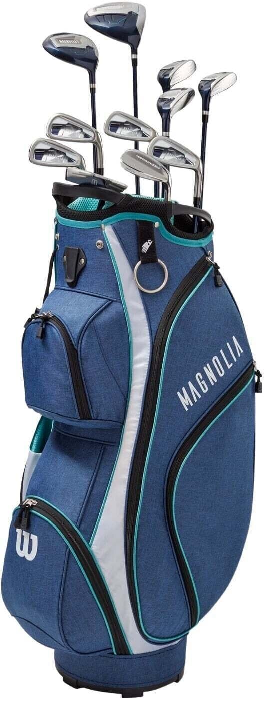 Golf-setti Wilson Staff Magnolia Complete Ladies Cart Bag Set Oikeakätinen Grafiitti Lady -1 inch Golf-setti