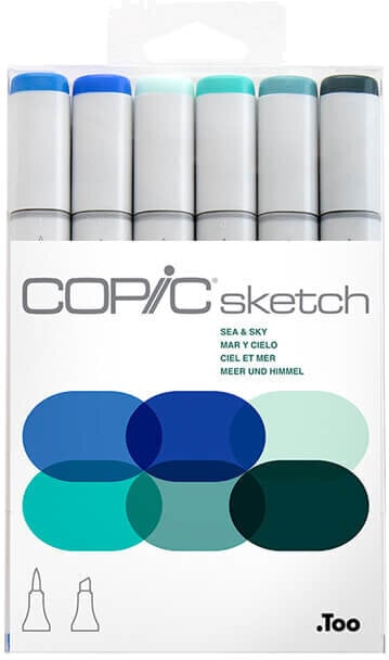 флумастери
 Copic Sketch Пълнител за писалка Sea & Sky 6 бр