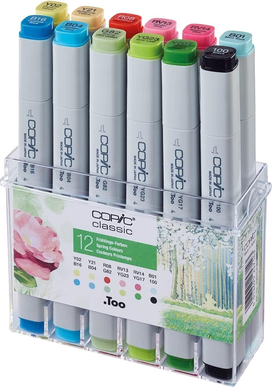 Pennarell Copic Classic Cartuccia d'inchiostro Spring Colours 12 pezzi