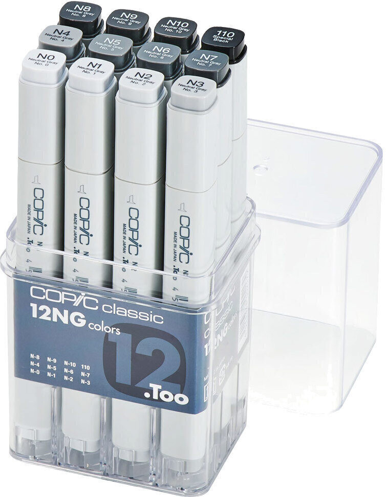 Viltstift Copic Classic Inktpatroon Neutral Gray 12 stuks