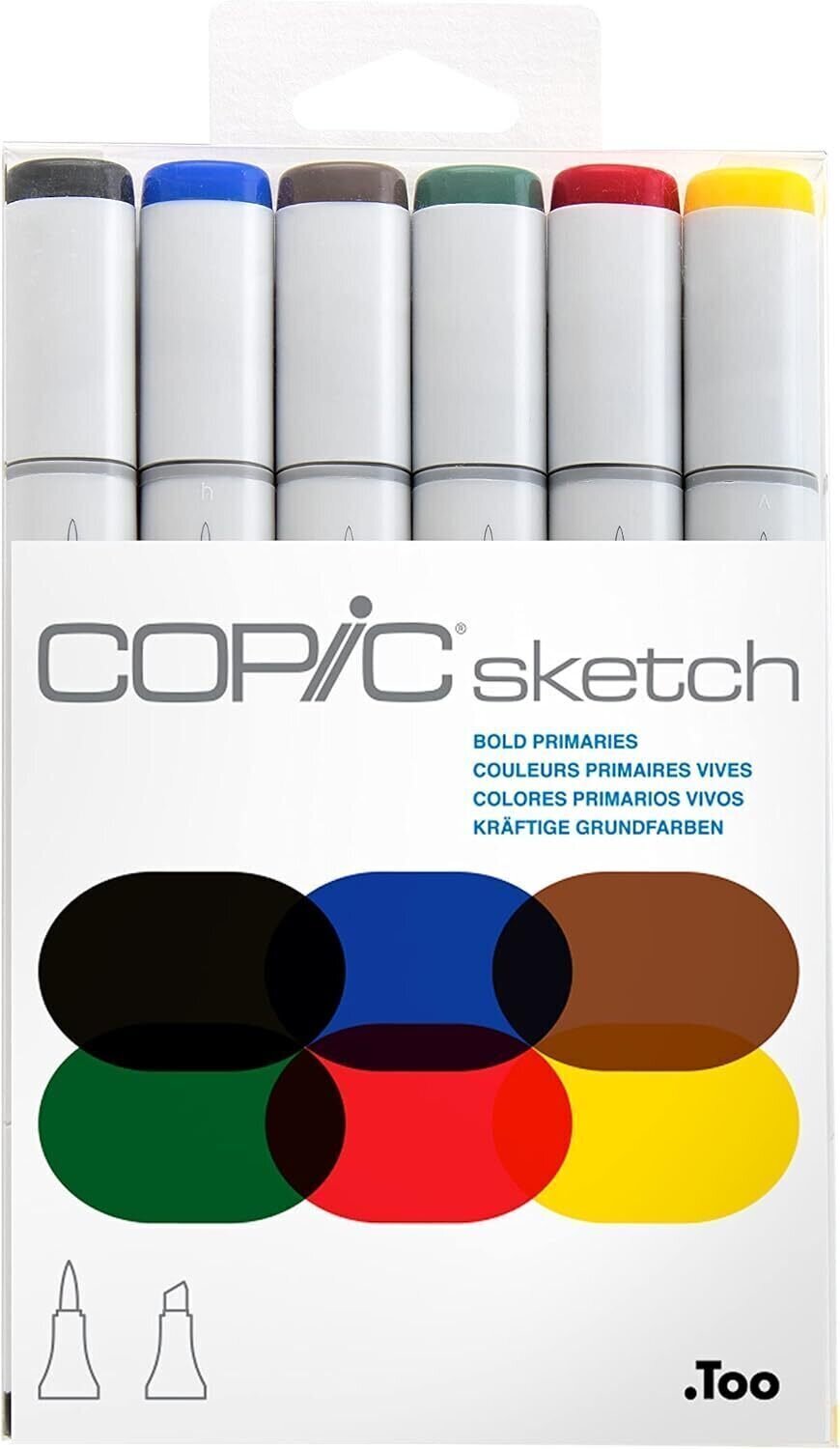 Viltstift Copic Sketch Inktpatroon Bold Primaries 6 stuks