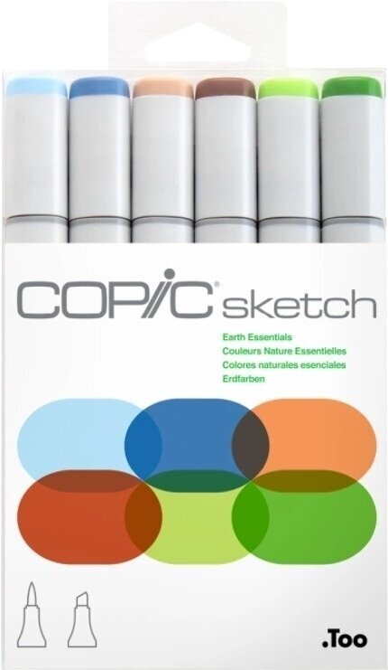 Pennarell Copic Sketch Cartuccia d'inchiostro Earth Essentials 6 pezzi