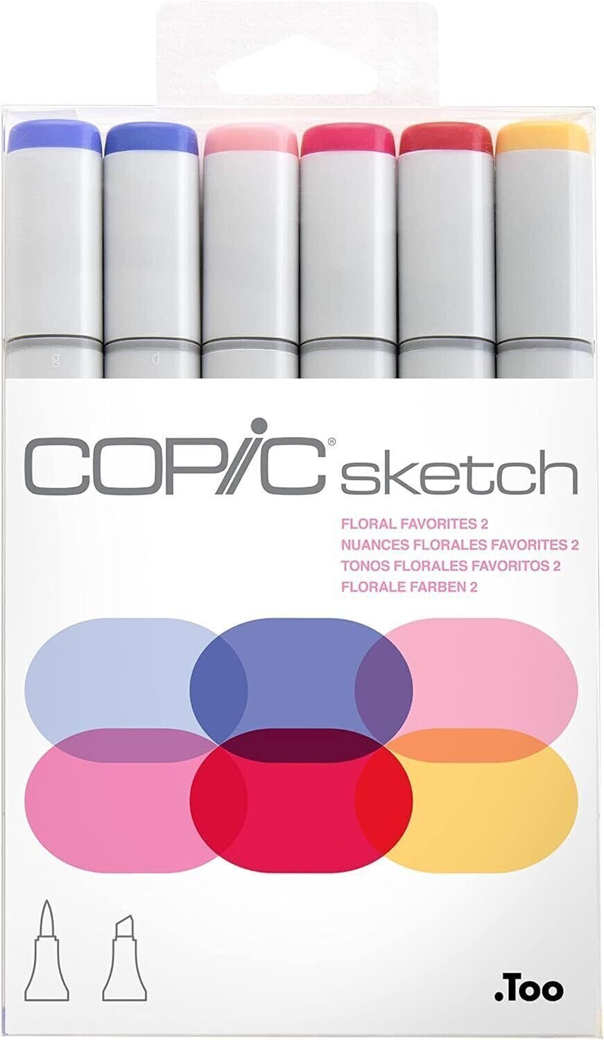 Pixur cu pâslă Copic Sketch Refill cerneală Floral Favorites 2 6 buc