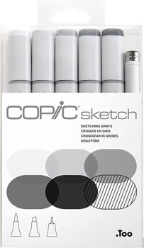 Μαρκαδοράκι Copic Sketch Αναπλήρωση μελάνης Sketching Grays 6 τεμ. - 1