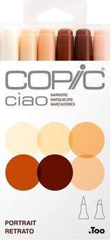 Pixur cu pâslă Copic Ciao Refill cerneală Skin 6 buc - 1