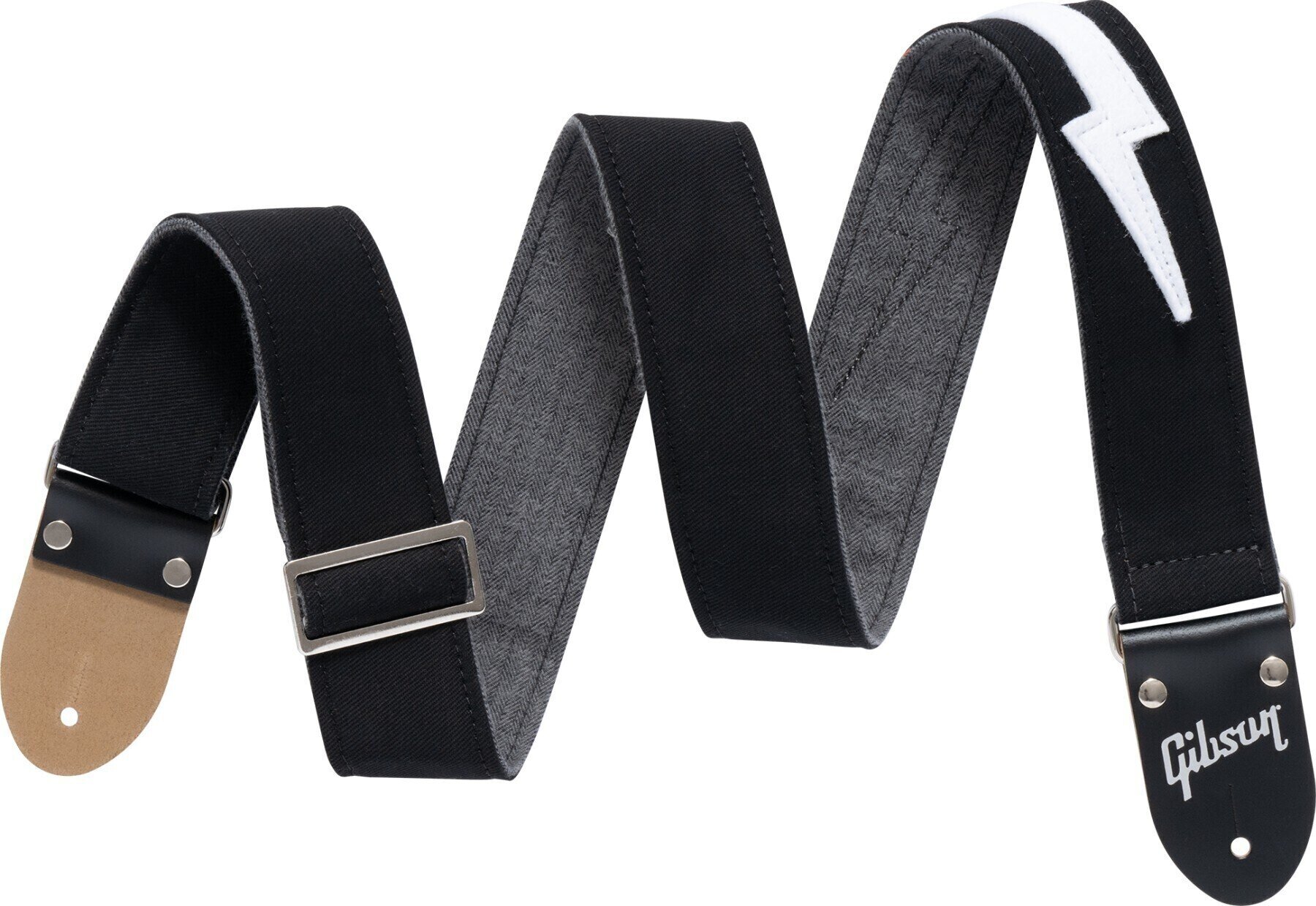 Textile guitar strap Gibson The Vintage Bolt Textile guitar strap Black