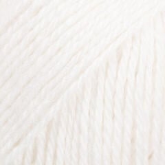 Strickgarn Drops Alpaca Uni Colour 101 White Strickgarn