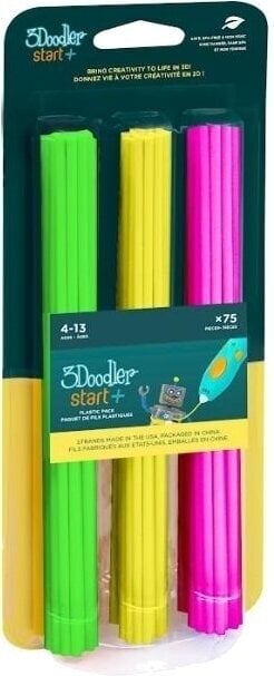 Pióro 3D
 3Doodler Start+ Set Wkład do pióra 3D Green, Yellow & Pink 75