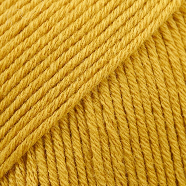 Fil à tricoter Drops Safran Uni Colour 66 Mustard Fil à tricoter