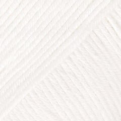 Przędza dziewiarska Drops Safran Uni Colour 17 White Przędza dziewiarska