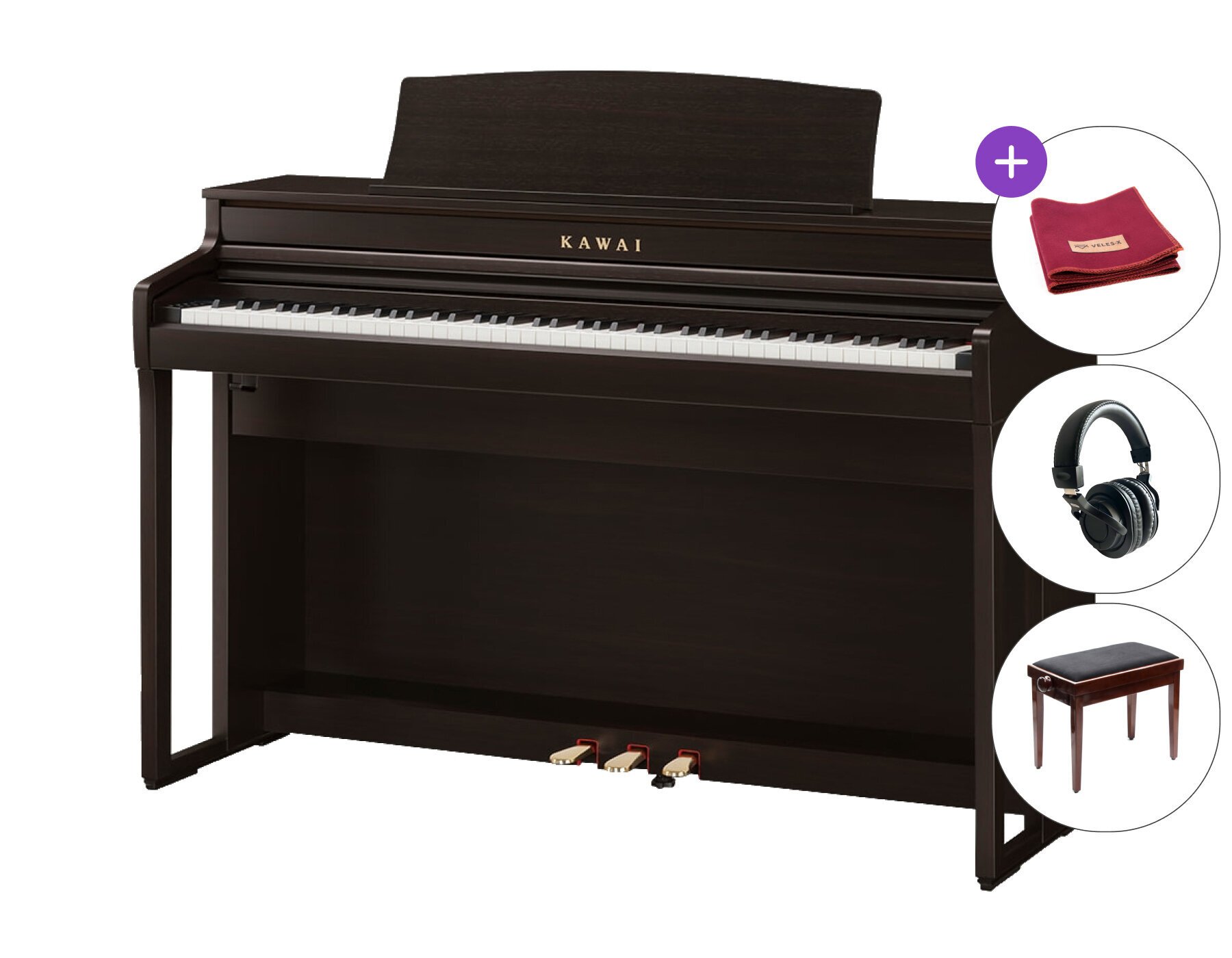 Pian digital Kawai CA401R SET Pian digital Premium Rosewood