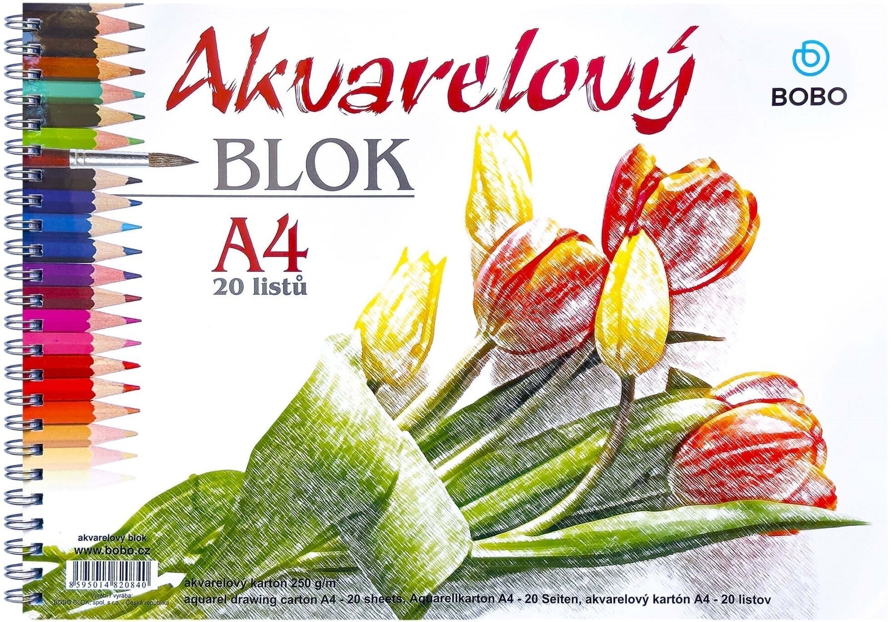 Szkicownik Bobo Watercolour Pad A4 250 g Szkicownik