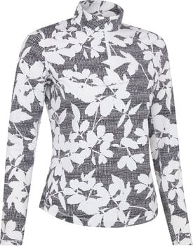 Hoodie/Sweater Callaway Womens Textured Abstract Print Long Sleeve Top Caviar L Sweatshirt - 1