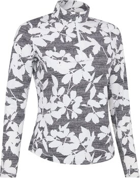 Pulover s kapuco/Pulover Callaway Womens Textured Abstract Print Long Sleeve Top Caviar XS Pulover - 1