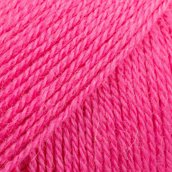 Knitting Yarn Drops Flora Uni Colour 28 Magenta Knitting Yarn - 1