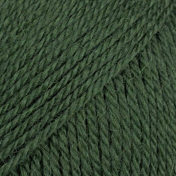 Knitting Yarn Drops Flora Uni Colour 32 Dark Green Knitting Yarn - 1