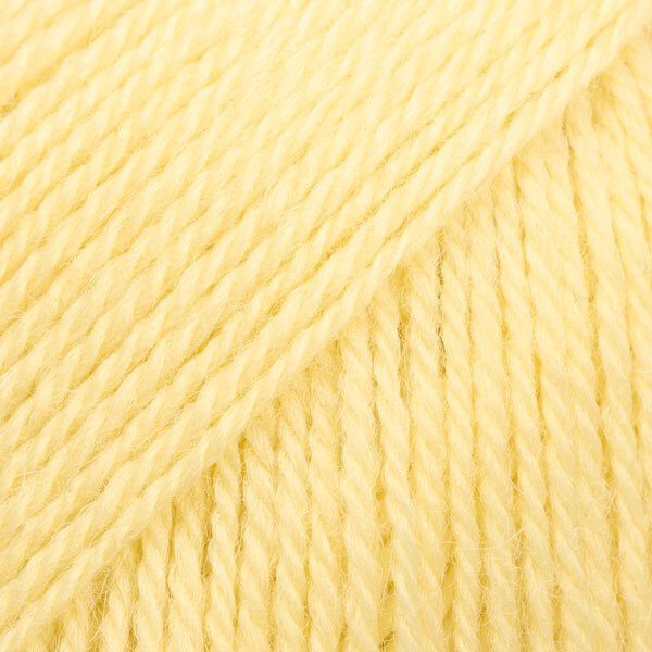 Knitting Yarn Drops Flora Uni Colour 26 Lemonade Knitting Yarn