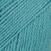 Fil à tricoter Drops Flora Uni Colour 12 Turquoise Fil à tricoter