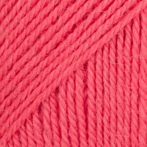 Knitting Yarn Drops Flora Uni Colour 19 Coral Knitting Yarn - 1