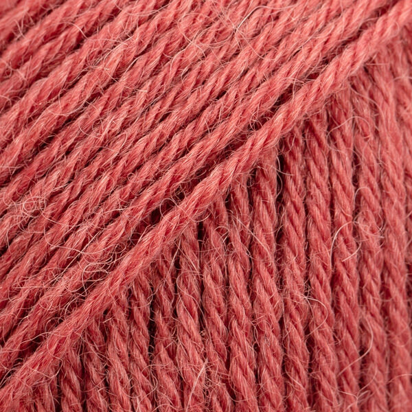 Pletací příze Drops Nord Uni Colour 21 Brick Red Pletací příze