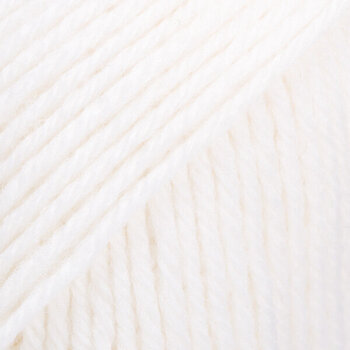 Knitting Yarn Drops Karisma Uni Color 19 White Knitting Yarn - 1