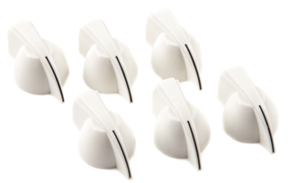 Priedai Fender Chicken Head Amplifier Knobs White