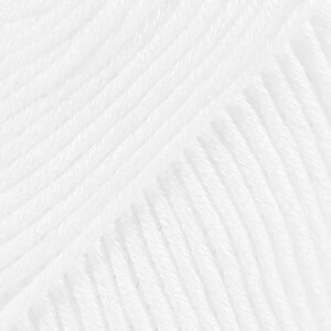 Knitting Yarn Drops Muskat Uni Colour 18 White Knitting Yarn - 1