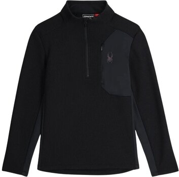 Ski T-shirt / Hoodie Spyder Mens Bandit 1/2 Zip Black S Jumper - 1