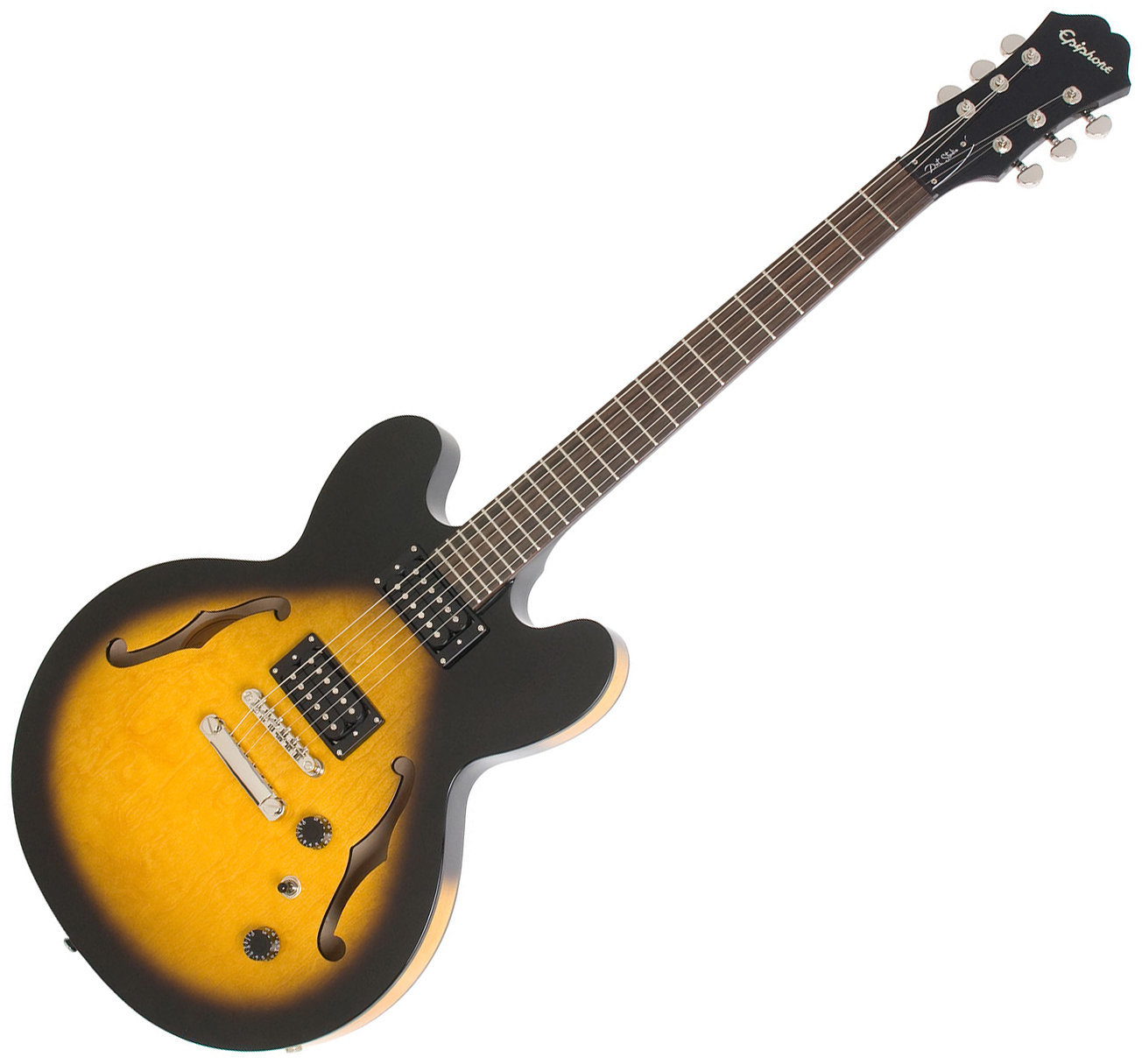 Semi-akoestische gitaar Epiphone DOT Studio Gloss Vintage Sunburst