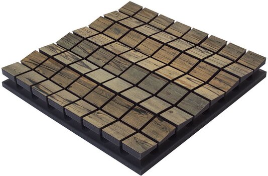 Absorbent foam panel Mega Acoustic PA-PM8K-L-U 60x60 Aged Oak Absorbent foam panel - 1