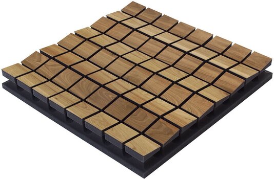 Absorbent foam panel Mega Acoustic PA-PM8K-L-U 60x60 Burnt Oak Absorbent foam panel - 1