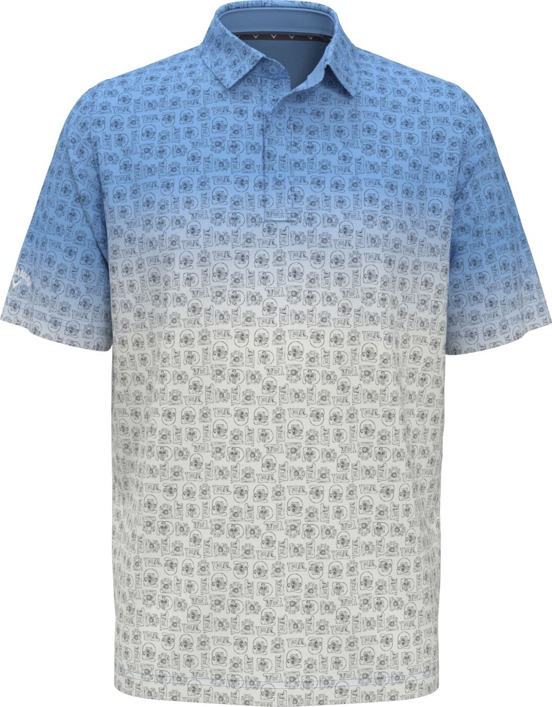 Camisa pólo Callaway Retro Tech Mens Comet Sea Star L Camisa pólo