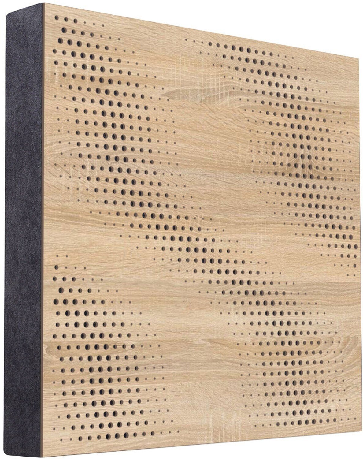 Painel de madeira absorvente Mega Acoustic FiberPRO60 SineWave Sonoma Oak/Black Painel de madeira absorvente