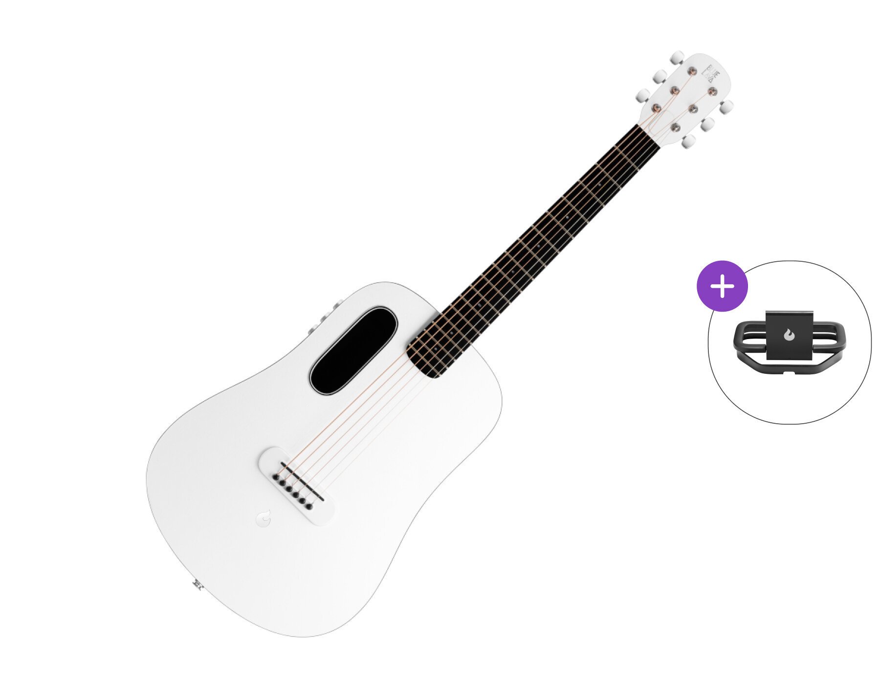 Guitare acoustique Lava Music Blue Lava Original Freebost+ AirFlow Dock White Guitare acoustique