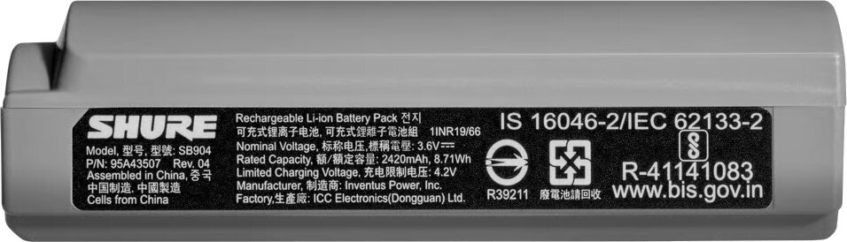 Battery Shure SB904 Battery