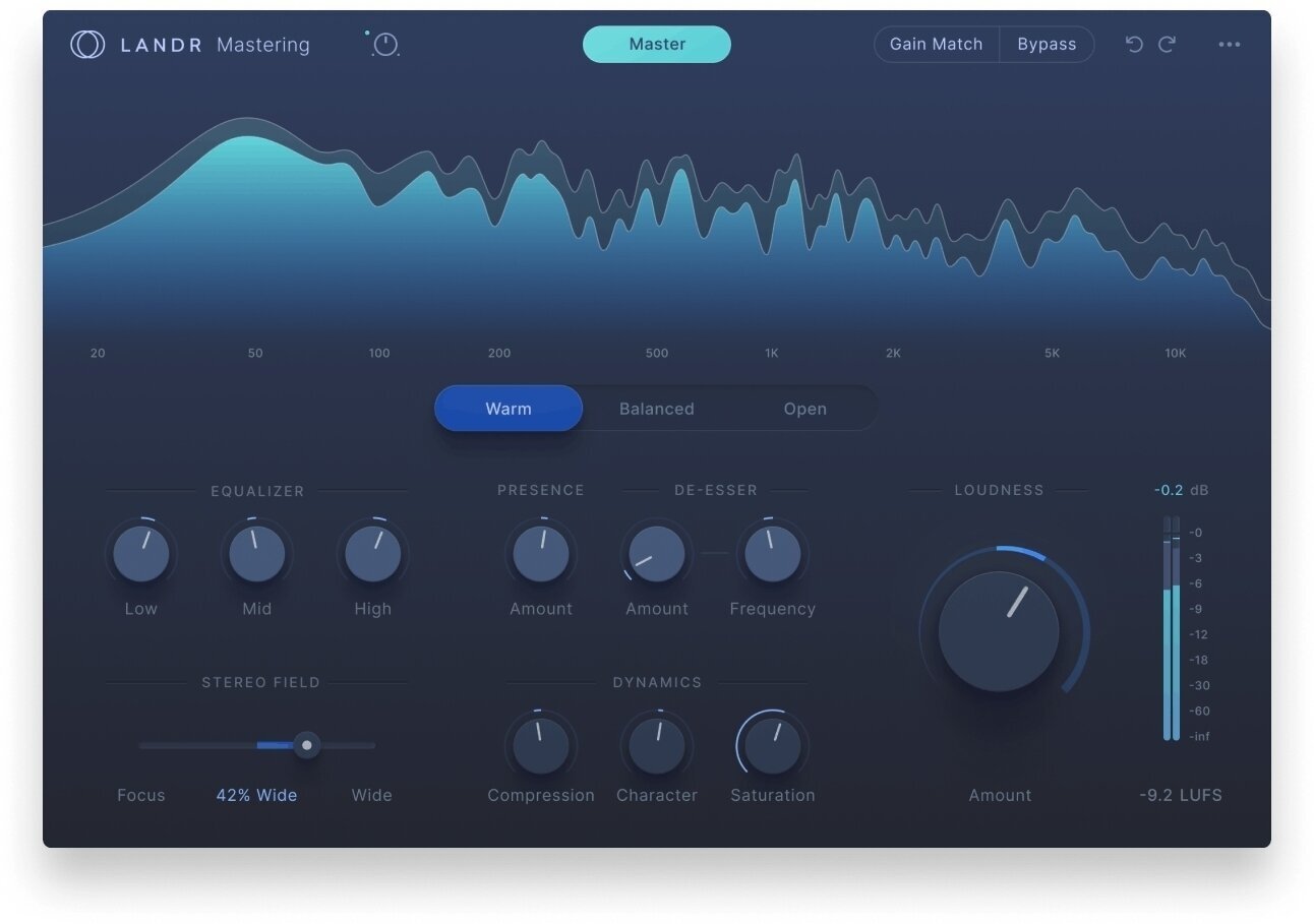 Software de masterización LANDR Mastering Plugin PRO (Producto digital)