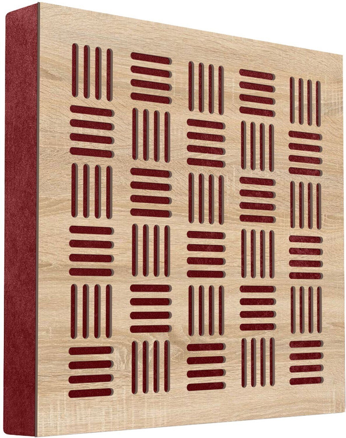 Absorbent wood panel Mega Acoustic FiberPRO60 Bean Sonoma Oak/Dark Red Absorbent wood panel