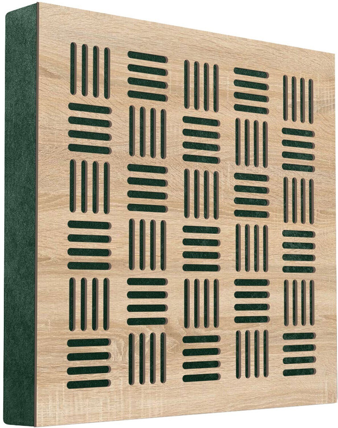 Painel de madeira absorvente Mega Acoustic FiberPRO60 Bean Sonoma Oak/Green Painel de madeira absorvente