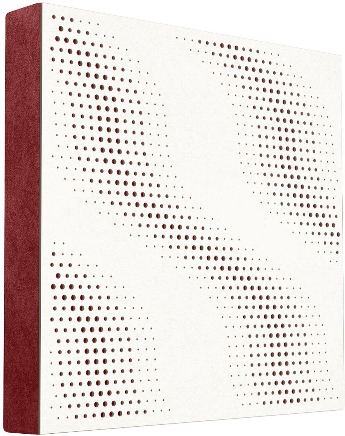 Painel de madeira absorvente Mega Acoustic FiberPRO60 SineWave White/Dark Red Painel de madeira absorvente