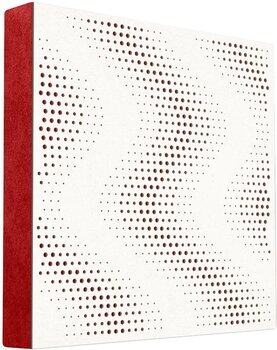 Absorpčný drevený panel Mega Acoustic FiberPRO60 Sinus White/Red Absorpčný drevený panel - 1