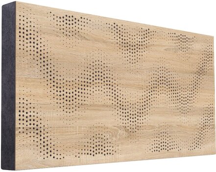 Panneau de bois absorbant Mega Acoustic FiberPRO120 Sinus Sonoma Oak/Black Panneau de bois absorbant - 1