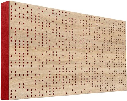 Panou absorbant din lemn Mega Acoustic FiberPRO120 Binary Diffuser Sonoma Oak/Red Panou absorbant din lemn - 1