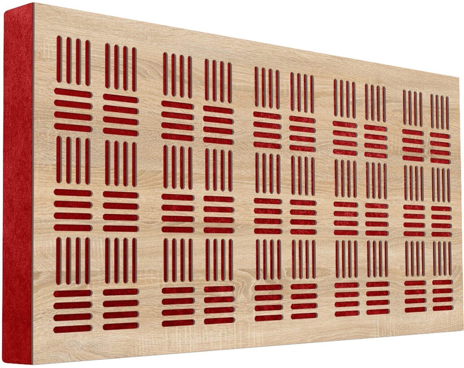 Panel de madera absorbente Mega Acoustic FiberPRO120 Bean Sonoma Oak/Red Panel de madera absorbente