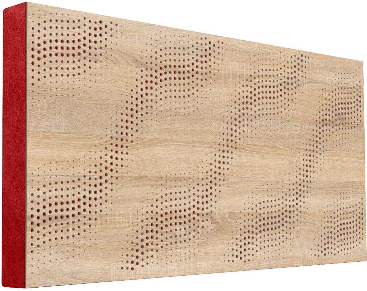 Panel de madera absorbente Mega Acoustic FiberPRO120 SineWave Sonoma Oak/Red Panel de madera absorbente