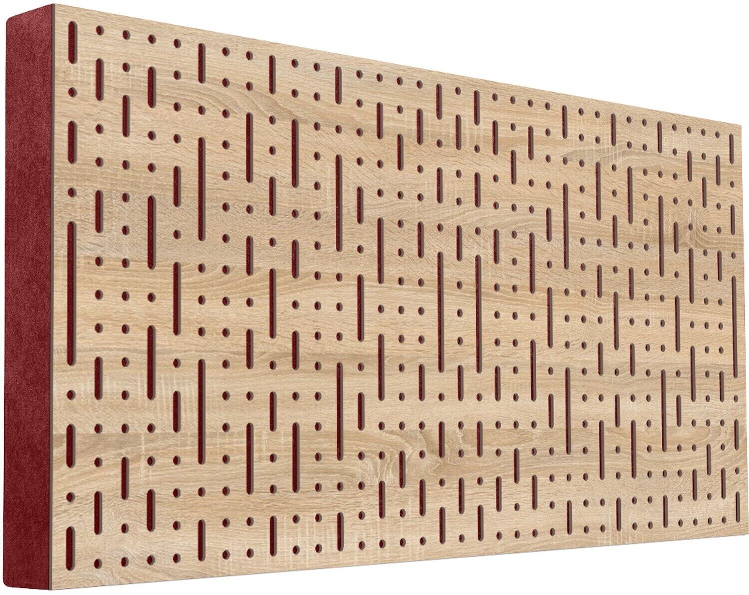 Absorpční dřevěný panel Mega Acoustic FiberPRO120 Binary Bean Sonoma Oak/Dark Red Absorpční dřevěný panel