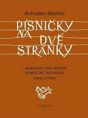 Nuty Bärenreiter Písničky na dvě stránky (Cyklus písní na texty moravské lidové poezie) Nuty