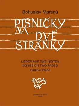 Notas Bärenreiter Písničky na dvě stránky (Cyklus písní na texty moravské lidové poezie) Notas - 1